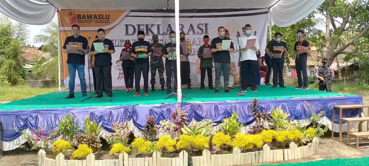 Deklarasi Pilkada Aman dan Damai Pesawaran Bebas Covid-19 dan Politik Uang