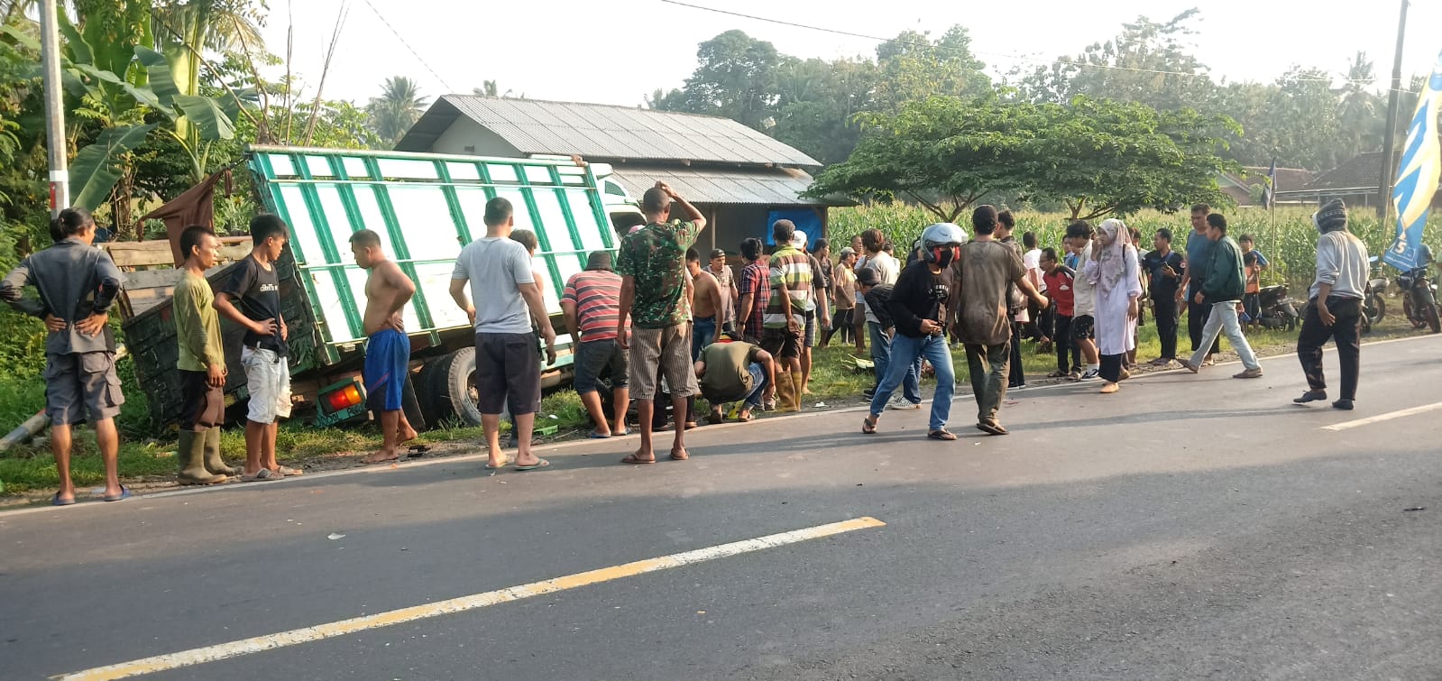 Kecelakaan di Jalinsum Palembapang, Pengendara Motor Meninggal Dunia