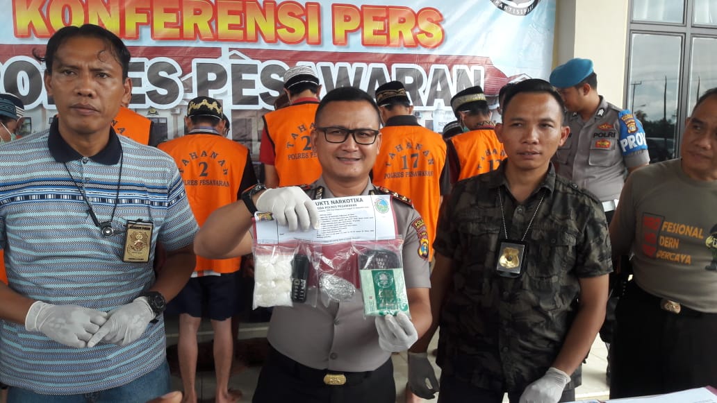 Polres Pesawaran Ringkus Pelaku Jaringan Narkoba Internasional