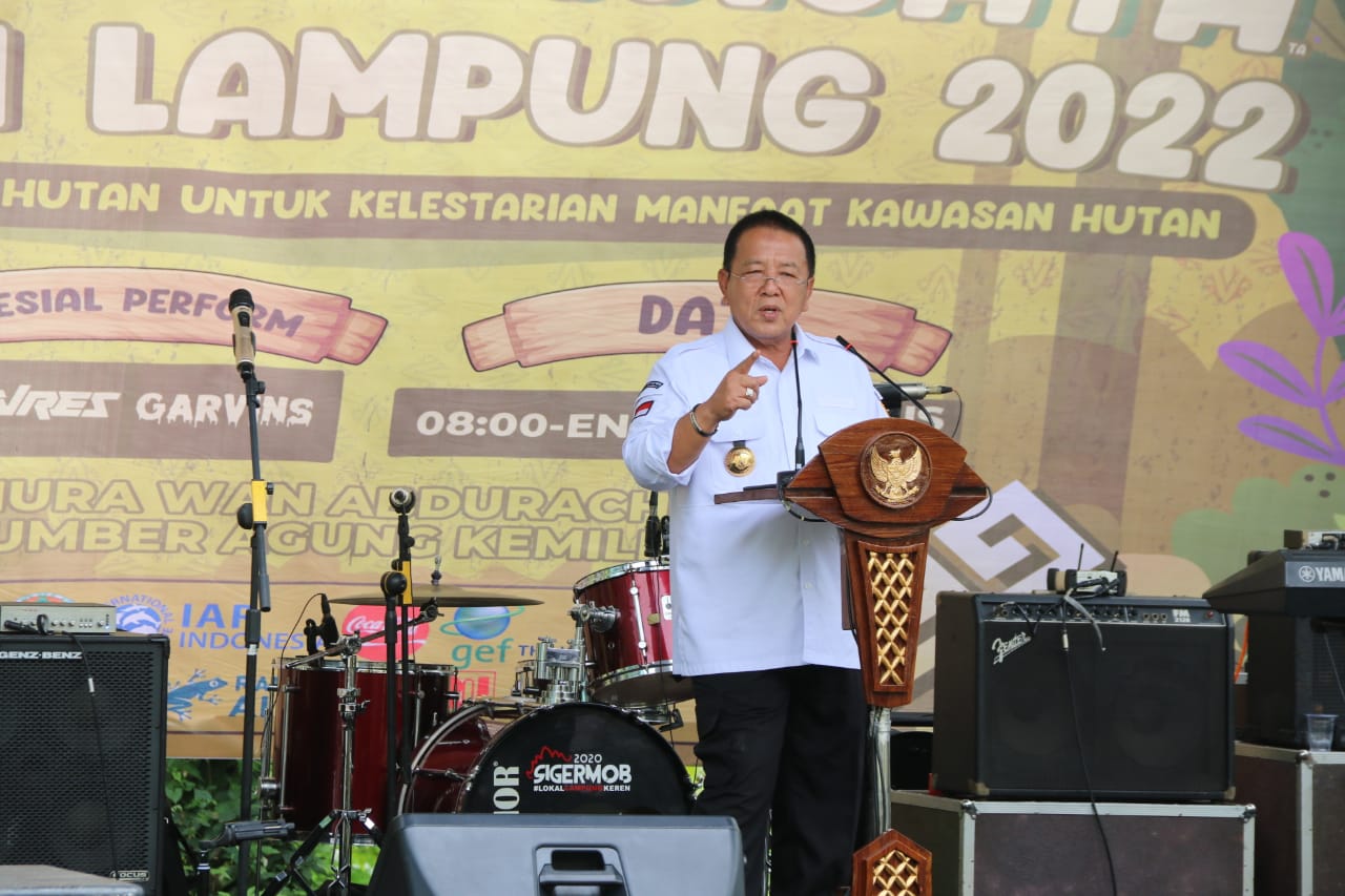 Gubernur Arinal Djunaidi Buka Acara Puncak Festival Wisata Hutan Lampung Tahun 2022