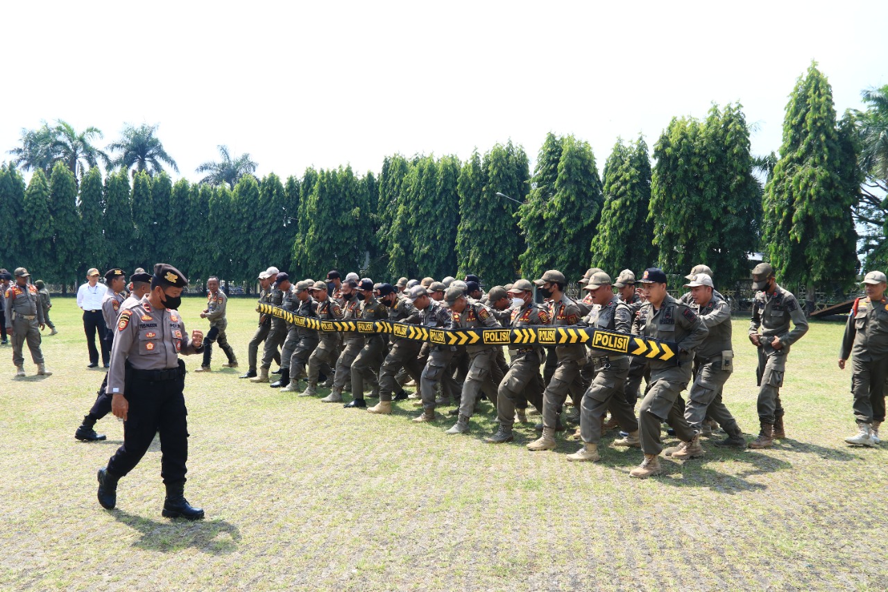 POL PP Provinsi Lampung Gelar Latihan Bersama Penanganan Unras