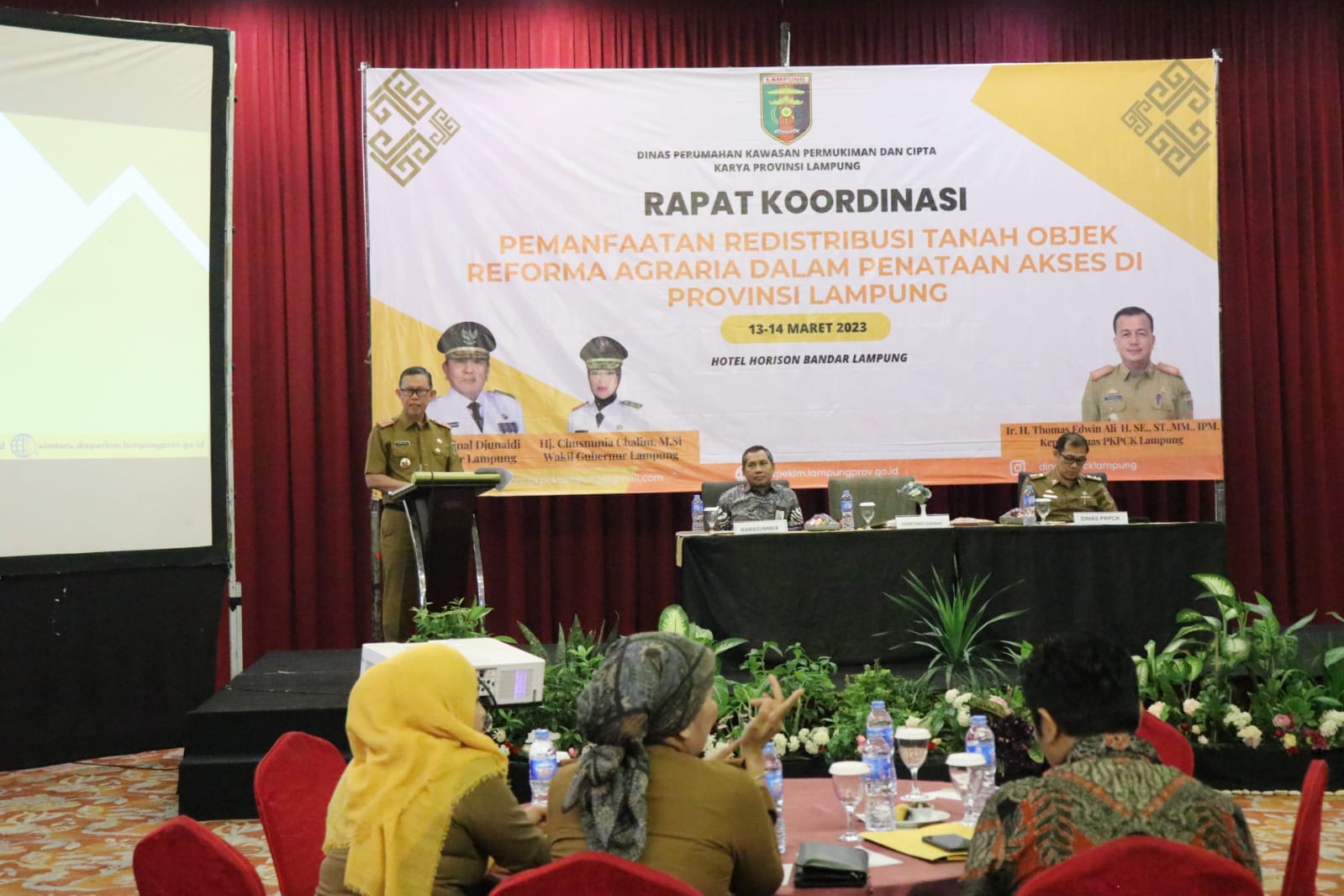 Sekretaris Daerah Provinsi Lampung Membuka Rapat Koordinasi Pemanfaatan Redistribusi Tanah Objek Reforma Agrar