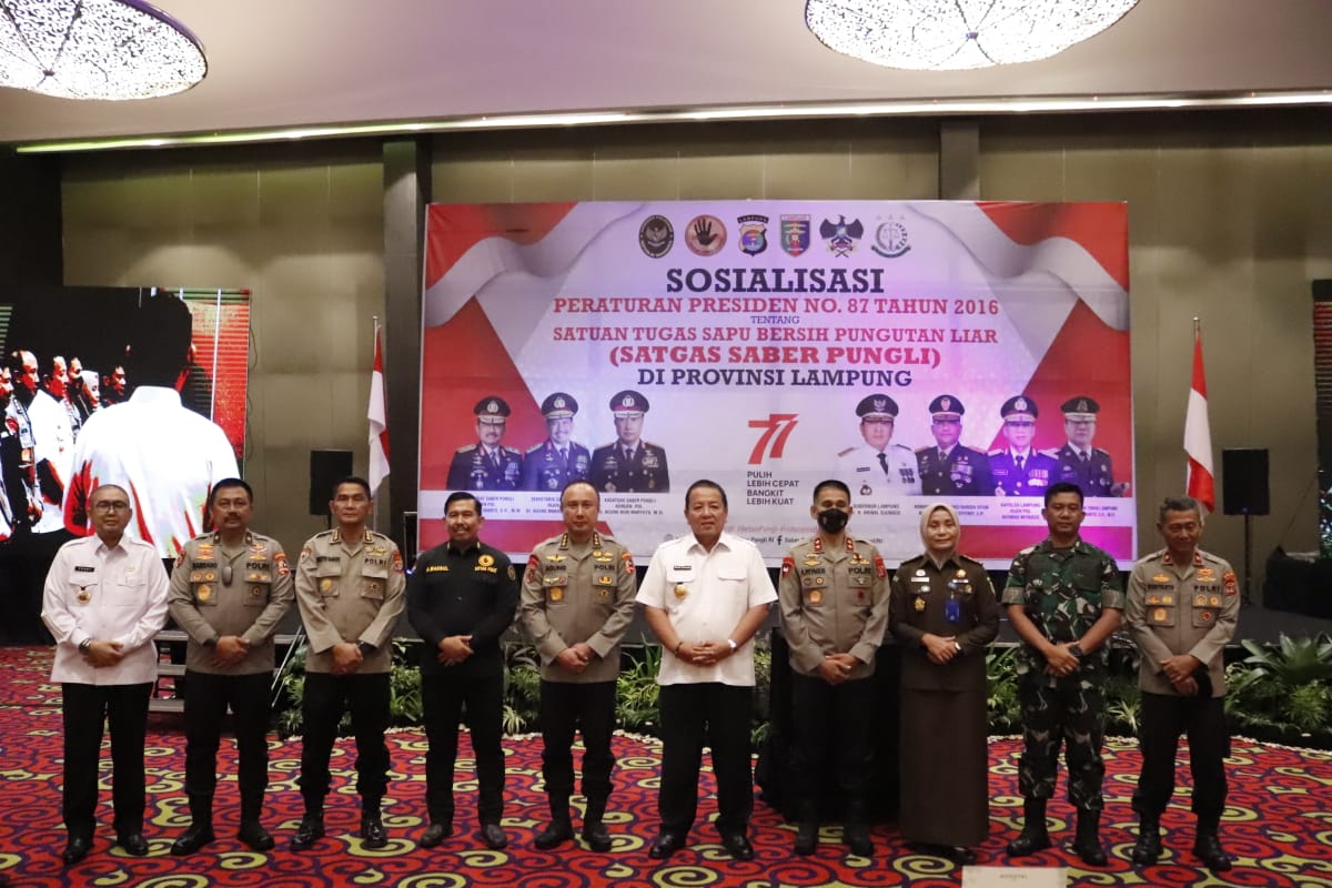 Gubernur Arinal Djunaidi Hadiri Sosialisasi Perpres 87 Tahun 2016 Tentang Saber Pungli